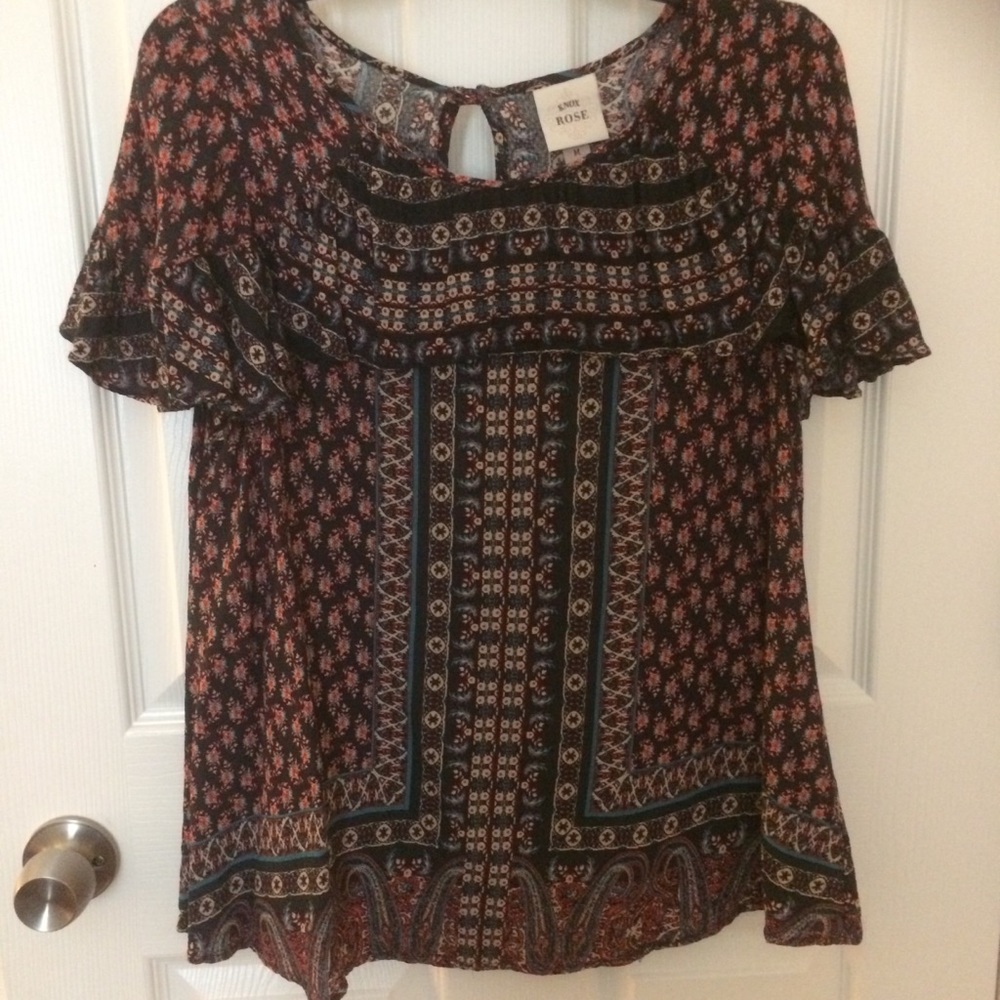Knox Rose Boho Peasant Top